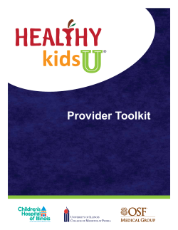 Provider Toolkit - Children`s Hospital of Illinois