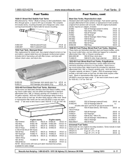 Fuel Tank - Wescott`s Auto