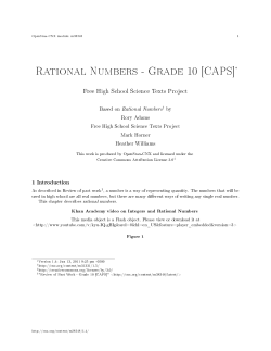 Rational Numbers - Grade 10 [CAPS]