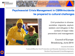 Psychosocial Crisis Management in CBRN