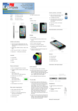 iPhone 4 Technical Specifications