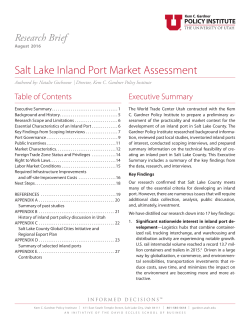 Salt Lake Inland Port Market Assessment
