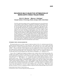aas recursive multi-objective optimization of mars-earth