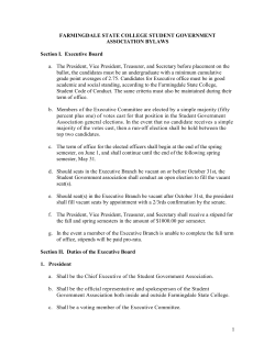 Student Government Association By-Laws