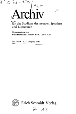 Poetry in Numbers. A Development of Significative Form in Milton`s