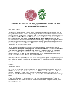 Middleton-‐Cross Plains Area High School and James Madison