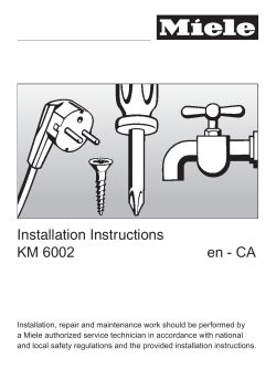 Installation Instructions KM 6002 en - CA