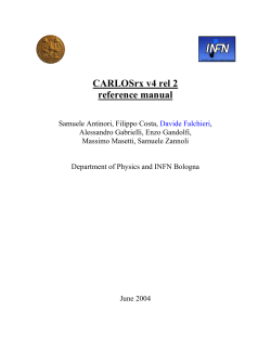 CARLOSrx v4 rel 2 reference manual - INFN