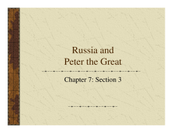 Russia and Peter the Great