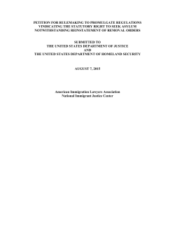 Read the petition. - National Immigrant Justice Center