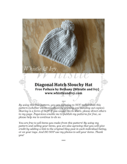 Diagonal Hatch Slouchy Hat