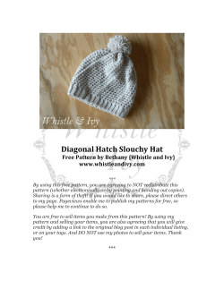 Diagonal Hatch Slouchy Hat