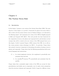Chapter 3 The Nuclear Stress Rule