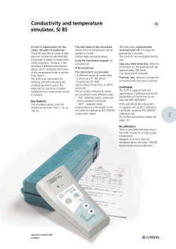 Conductivity and temperature simulator, SI 85