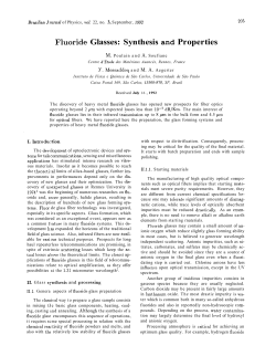 Fluoride Glasses: Synthesis and Properties