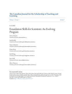 Foundation Skills for Scientists: An Evolving Program