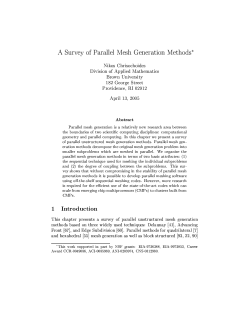 A Survey of Parallel Mesh Generation Methods