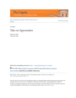Take on Appomattox - The Cupola: Scholarship at Gettysburg College