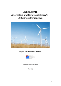 Alternative and Renewable Energy in Azerbaijan