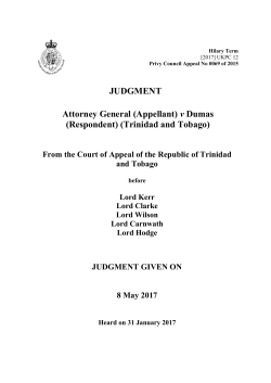 Judgment  - Judicial Committee of the Privy Council