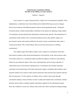Authoritarian Constitution-Making - Latin American Constitutional