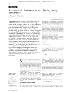 A biomechanical review of factors affecting rowing