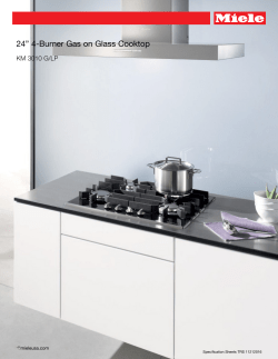 24” 4-Burner Gas on Glass Cooktop KM 3010 G,LP