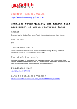 Chemical water quality and health risk assessment of urban
