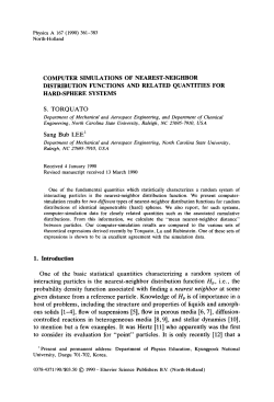 Computer Simulations of Nearest-Neighbor Distribution Functions