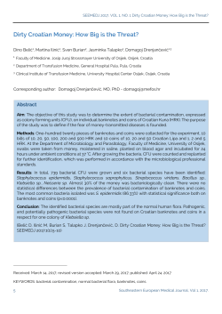 Dirty Croatian Money: How Big is the Threat?1