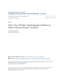 Autobiography Tradition in Native Women Writers` Literature