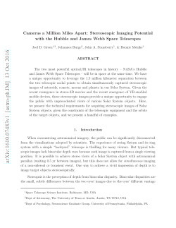 Cameras a Million Miles Apart: Stereoscopic Imaging Potential with