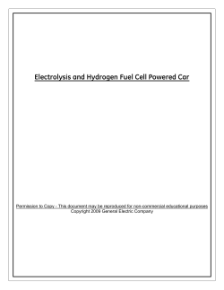 Electrolysis and Hydrogen Fuel Cell Powered Car