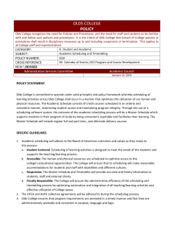 D24 Academic Scheduling and Timetabling