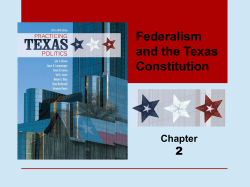 Federalism and the Texas Constitution