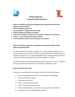 LHS IB Programme Frequently Asked Questions