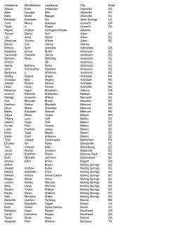 Honor Roll Export - North Greenville University