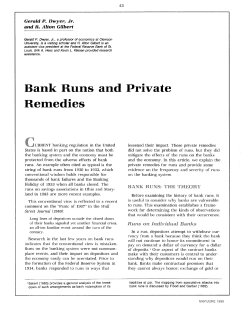 Bank Runs and Private Remedies
