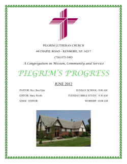 pilgrim`s progress - Pilgrim Lutheran Church Home