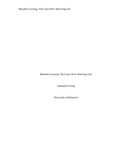 Blended Learning: Their Eyes Were Watching God Blended