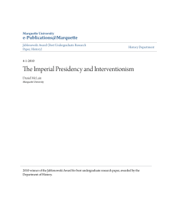 The Imperial Presidency and Interventionism - e
