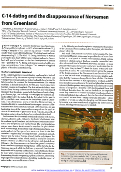 C-14 dating and the disappearance of Norsemen from Greenland