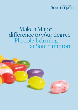 Make a Major difference to your degree. Flexible Learning at