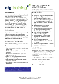 presenting yourself, your work, your ideas (com3)