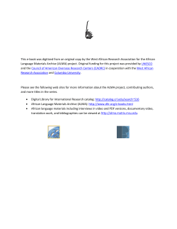 This e-book was digitized from an original copy by the West African