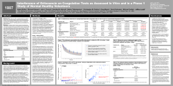 Interference of Oritavancin on Coagulation Tests as Assessed In