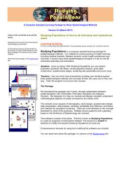 Studying Populations is free to all individual and institutional users