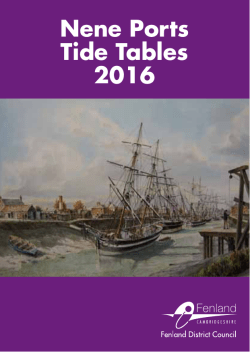 Tide Tables 2016 - Fenland District Council