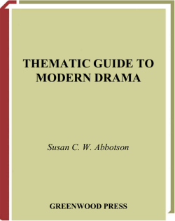 THEMATIC GUIDE TO MODERN DRAMA