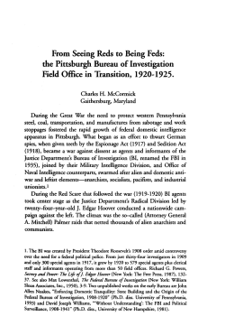 From Seeing Reds to Being Feds